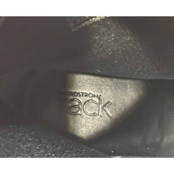 Nordstrom Rack Women's Naja Boots Size 9.5 Black Faux Leather Block Heel Zip Up - Picture 15 of 15